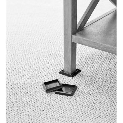 Scotch SP902-NA Caster Cups, Hard Brown, 2-in, 4, 6-Packs Total Chair Leg Protectors, Square 2"