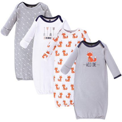 Hudson Baby Baby Girls' Cotton Gowns, Wild One, 0-