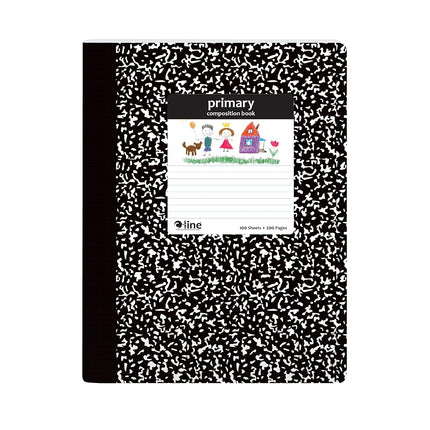C-Line Composition Notebook, Primary Ruled, Black Marble
