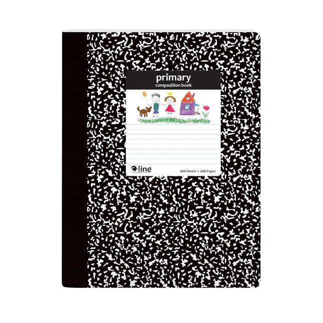 C-Line Composition Notebook, Primary Ruled, Black Marble