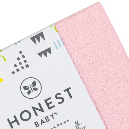 HonestBaby unisex baby Organic Cotton Changing Pad Cover and Toddler Sleepers, Light Pink, One Size US, Light Pink, 1 Count (Pack of 1)