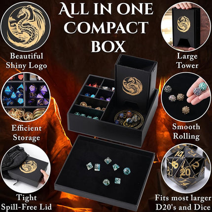 Soar Forge All-in-One Game Roamer - Dice Tray & Tower for DND and RPG