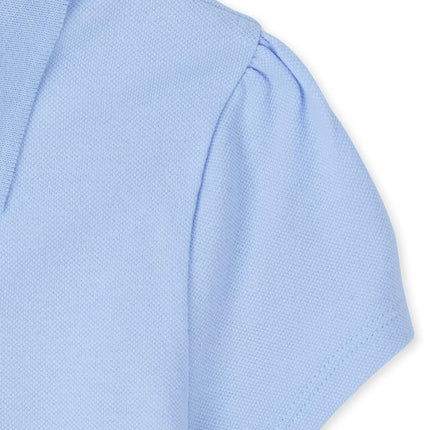 The Children's Place Girls' Short Sleeve Ruffle Pique Polo, Daybreak, X-Small