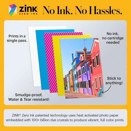 Kodak Step Instant Smartphone Photo Printer, Portable Mini Color Wireless Mobile Printer, Zink 2x3” (5.1x7.5 cm) Sticky-Back Photos, Bluetooth, 75 Sheets Bundle, Black