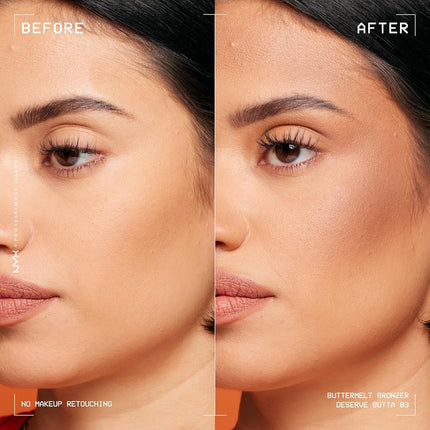 NYX PROFESSIONAL MAKEUP Matte Buttermelt Bronzer, Longwear Face Makeup with Up to 12 Hours of Wear, Vegan Formula, Transfer, Fade and Crease-Resistant- Deserve Butta (Light Medium Cool)