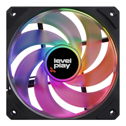 Ventilador Levelplay CF120 ARGB 120mm PWM 4 pines RGB direccionable 3 pines Ventilador de rendimiento individual