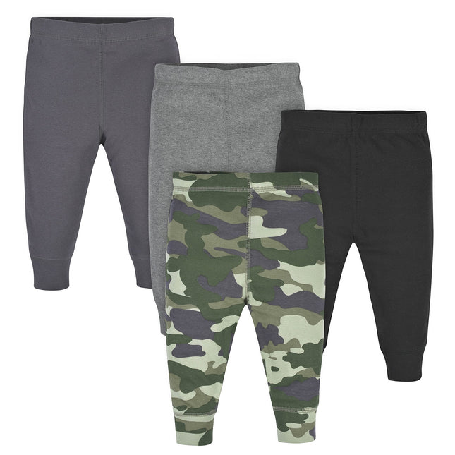 Gerber Baby-Boys Multi-Pack Pants, Camo/Gray, Newb
