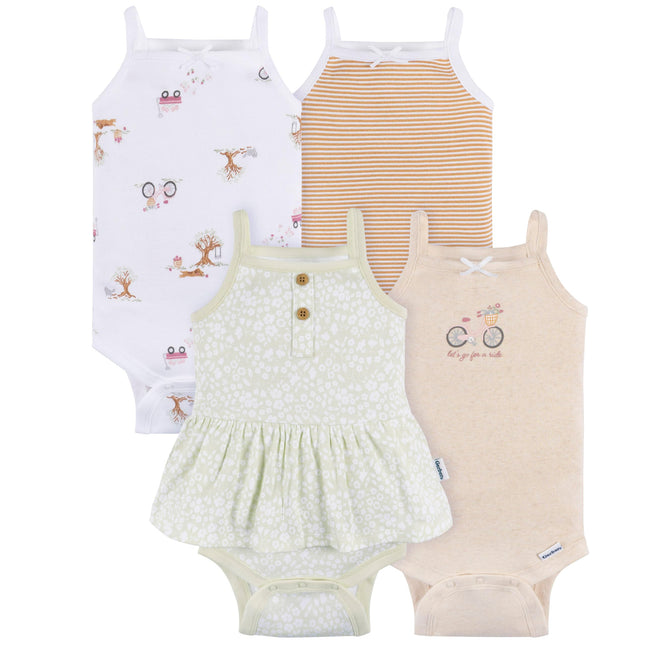 Gerber Baby Girls Multi-pack Sleeveless Onesies Bo