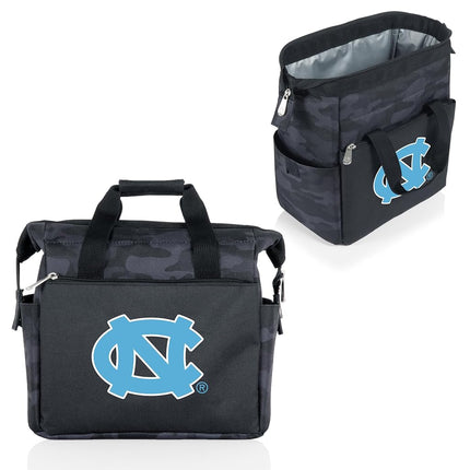 Picnic TIME NCAA North Carolina Tar Heels On The Go Lunch Bag Cooler, Soft Cooler Lunch Box, Insulated Lunch Bag, (Black Camo)