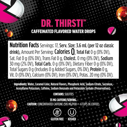 Ninja Thirsti Water Drops Flavored Drops, ZERO SODA Variety Pack, Classic Soda Flavors, Sparkling or Still, Zero Calories, Zero Sugar, Makes 17, 12 Ounce Drinks, 3 Pack, WCFV8