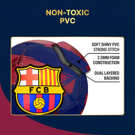 Icon Sports FC Barcelona Brush Team Soccer Ball, Brush Navy, 5