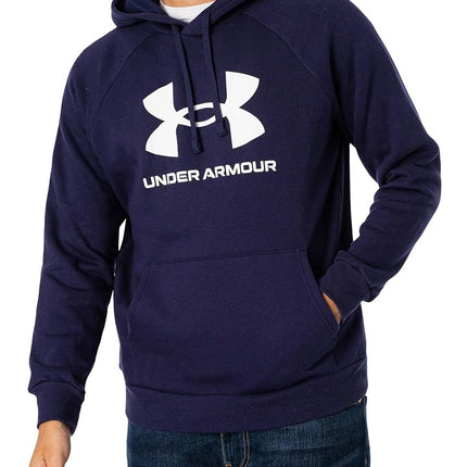 Under Armour Men's UA Rival Fleece Logo HD Shirt Midnight Navy