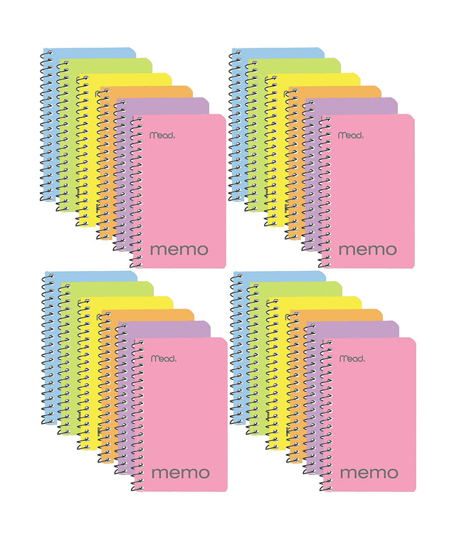 Mead Small Notebook, 24 Pack of pocket notebook 3x
