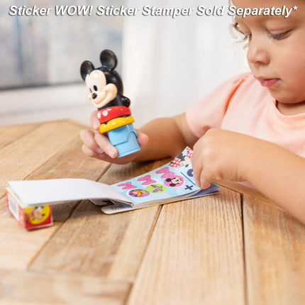 Melissa & Doug Bloc de actividades mini Sticker Wow y más de 200 pegatinas de repuesto para sellos, manualidades, juguetes antiestrés coleccionables – Surtido de Disney