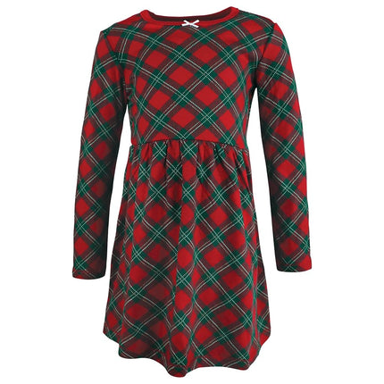 Hudson Baby Baby Girls' Cotton Dresses, Christmas Plaid, 0-3 Months