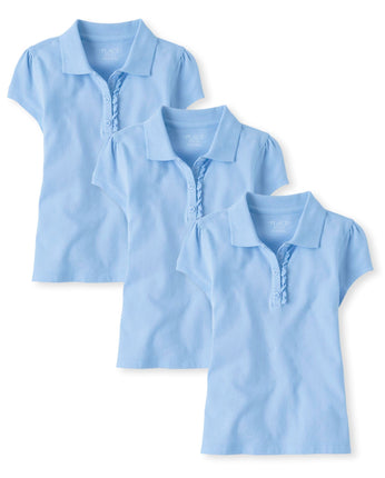 The Children's Place Girls Short Sleeve Ruffle Piq