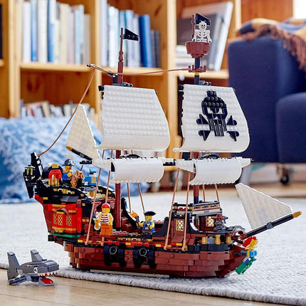LEGO Creator 3in1 Pirate Ship 31109 Building Playset for Kids who Love Pirates and Model Ships, Makes a Great Gift for Children who Like Creative Play and Adventures, New 2020 (1,260 Pieces)