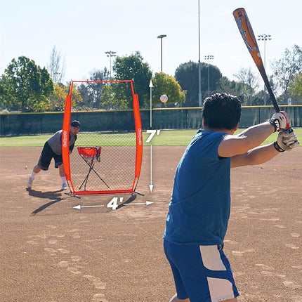 GoSports 7 ft x 4 ft I Screen - Baseball & Softball Pitcher Protection Net, must-have for Safe Training