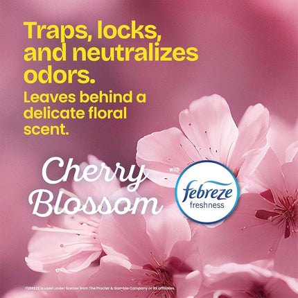 Glad OdorShield Small Drawstring Trash Bags, 4 Gallon Trash Bag, Febreze Cherry Blossom, 34 Count (Package May Vary)