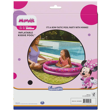 Swimways Minnie Mouse Kiddie Pool, Inflatable Above Ground Pool & Outdoor Toys, Minnie Mouse Party Supplies & Pool Toys for Kids Aged 3 & Up