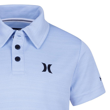 Polo performant Hurley pour garçons, bleu psychique chiné, taille 6