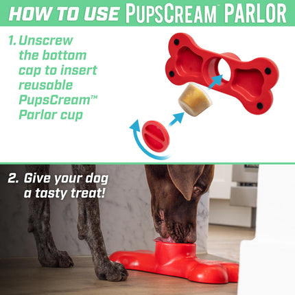 GoSports Pets PupsCream Parlor - Soporte antideslizante para helados y premios congelados para perros