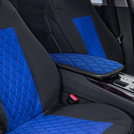 FH Group FH1053BLUEDM Diamond Pattern Neosupreme Center Console Pad Water-Resistant Blue Seat Box Cover Protector fits Most Cars, SUVs, and Trucks