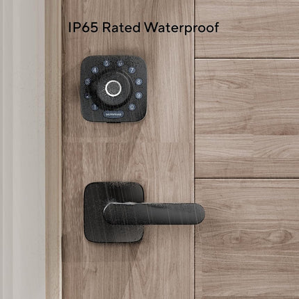 ULTRALOQ Modern Matte Black Aluminium Door Lever, Reversible, Adjustable Backset, Waterproof, Ideal for Hallway, Closet, and Any Door