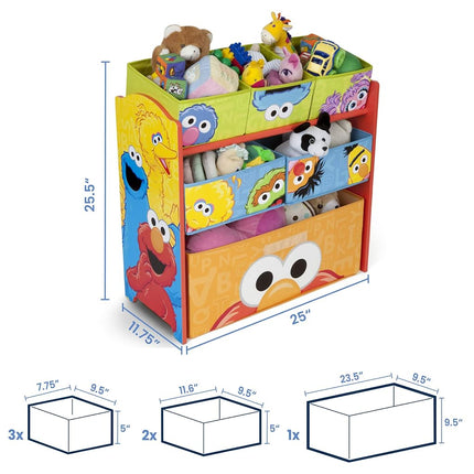 Delta Children Multi-Bin Toy Organizer, Sesame Street