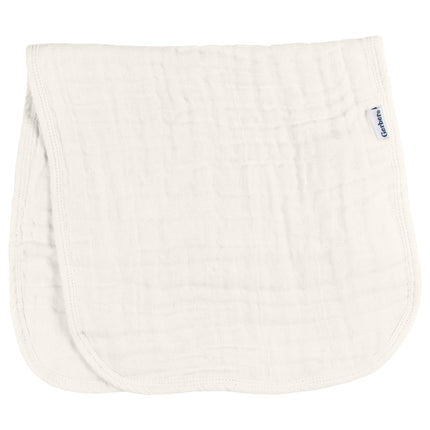 Gerber Baby Unisex Muslin Burp Cloths 6-Pack, Vanilla, Large Size 20" x 10"