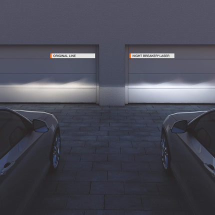 Osram Night Breaker Laser H4, 150% More Brightness, Halogen Headlight Bulb, 64193NL-2HB, 12 V Car, Hanging Box (2 Lamps), White