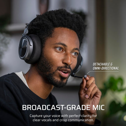 Corsair VIRTUOSO MAX WIRELESS Gaming Headset – Dolby Atmos, Active Noise Cancelling, Sonarworks SoundID, Simultaneous 2.4GHz Wireless & Bluetooth, 50mm Graphene Drivers, PC, Mac, PS5/PS4 – Carbon