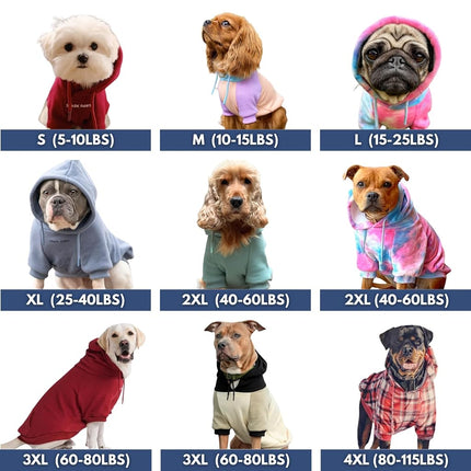 Spark Paws Dog Hoodie – Premium Dog Sweater for Small, Medium, and Large Dogs | Warm Outfits for French Bulldogs, Pitbull, Puppy, Winter Jacket Alternative - Teal - L