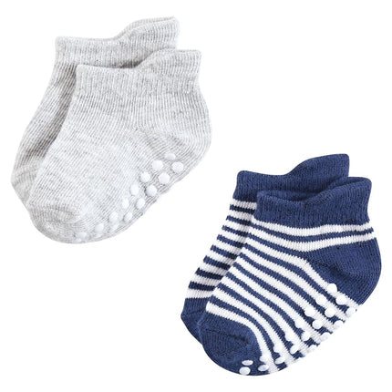 Chaussettes antidérapantes invisibles Hudson Baby unisexe pour bébé, bleu bordeaux, 0-6 mois
