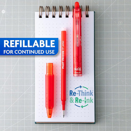 Pilot FriXion Clicker Erasable, Refillable & Retractable Gel Ink Pens, Fine Point, Assorted Color Inks, 15-Pack Pouch (14447)