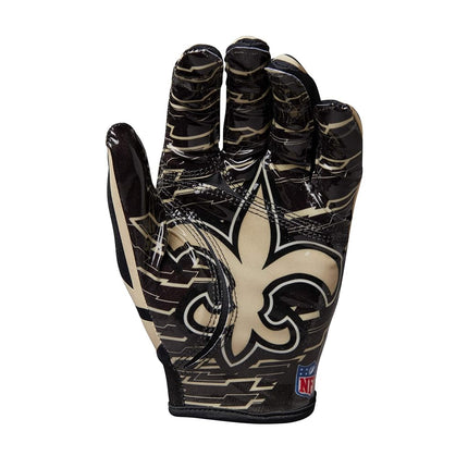 Wilson NFL Stretch Fit Football Gloves - Youth, New Orleans Saints