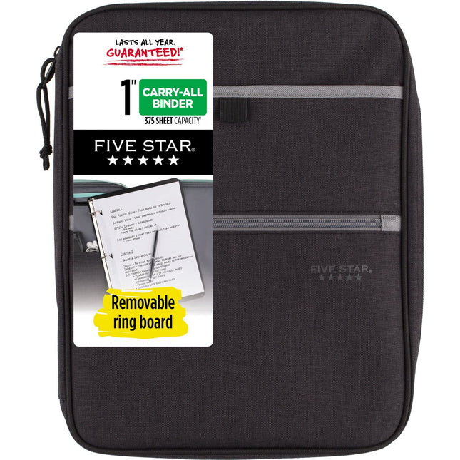 Five Star Zipper Binder, 1 Inch 3-Ring Binder, Car