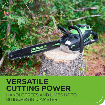 Greenworks Commercial 82CS34-4DP 82V 20" Brushless Cordless Chainsaw Kit