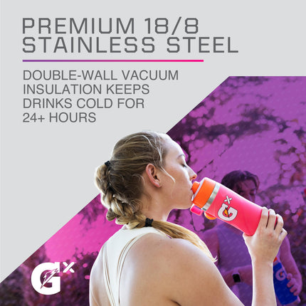 Botella de acero inoxidable Gatorade Gx, 32 oz