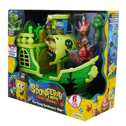 SPONGEBOB SQUAREPANTS Movie: The Search for SquarePants - The Flying Dutchman’s Ship Playset with 6 Exclusive Figures, Lights, Motion & Hidden Features for Kids Ages 3+