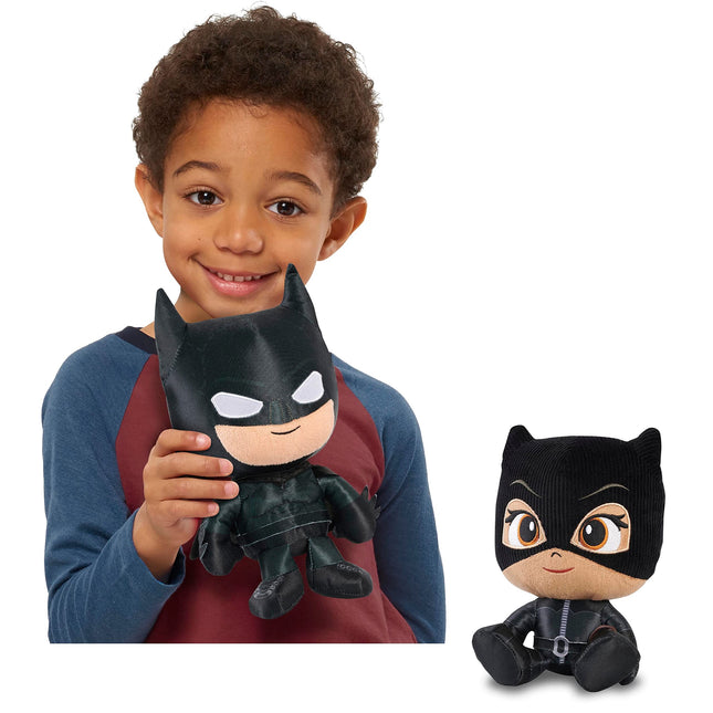 The Batman™ and Selina Kyle 11-Inch Small Plush Toys 2-Pack, The Batman™ Movie, Kids Toys for Ages 3 Up, Amazon Exclusive by Just Play