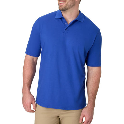 Hanes Men's Pique Short Sleeve Shirt, Three-Button