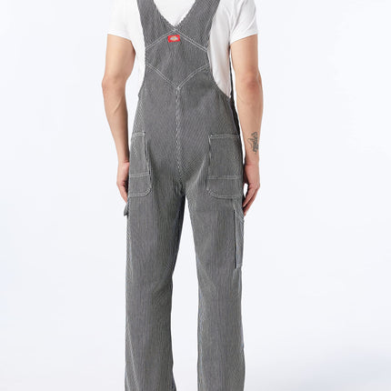 Petos grandes Dickies para hombre, raya Hickory, 48x30