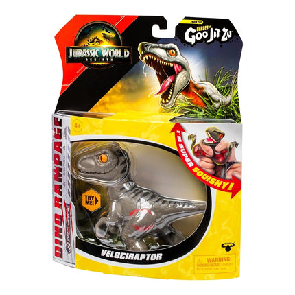 Heroes of Goo Jit Zu Jurassic World Rebirth Dino Rampage Velociraptor, Super Squishy And Stretchy, With Rampage Action Chomping Jaws
