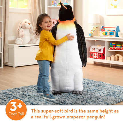 Melissa & Doug Peluche de pingüino emperador gigante (realista, 1 metro de altura), varios