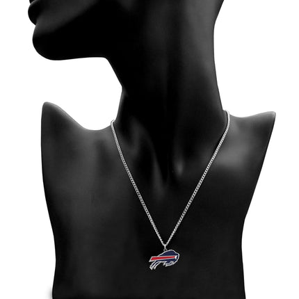 Siskiyou Sports NFL Buffalo Bills Women's NFL Chain Necklace with Small Pendant, 20", Silver