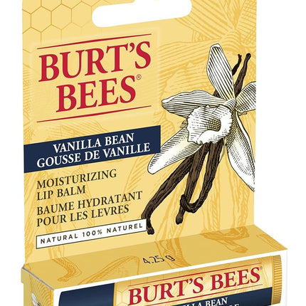 Burt's Bees Vanilla Bean Lip Balm, 100% Natural Origin, Beeswax & Vitamin E