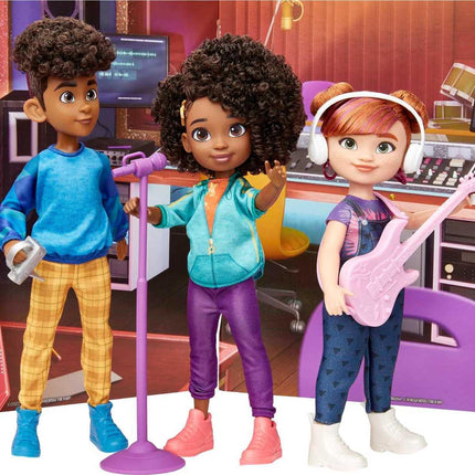 Mattel Muñecas y Accesorios Karma's World, el set de 3 unidades incluye a Mattel Karma, Winston y Switch
