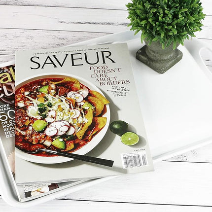 Calypso Basics by Reston Lloyd Melamine Rectangular Tray, White