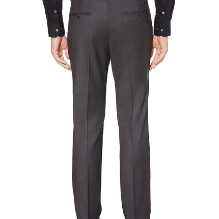 Perry Ellis Men's Portfolio Slim Fit Dress Pants (Waist Size 28-38 Big & Tall), Gray Heather, 36W x 29L
